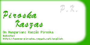 piroska kaszas business card